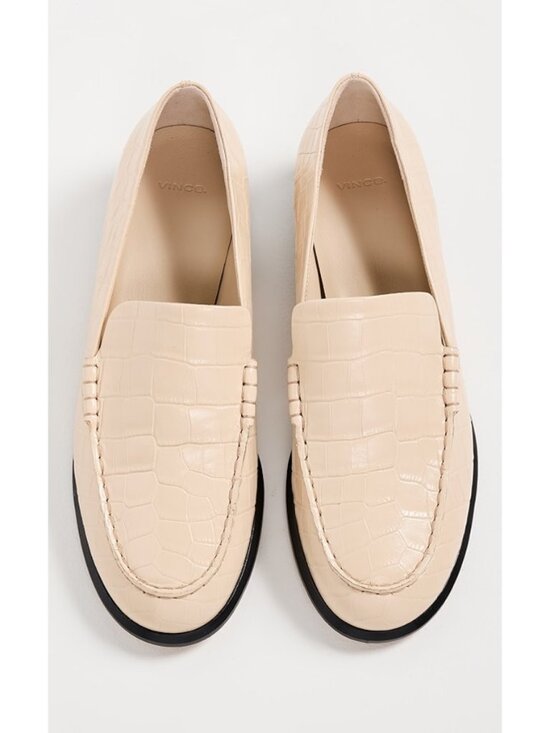 Vince Naomi Loafers | Shopbop New Vince Naomi Loafer Birch Sand Croc Embossed Sz 9.5